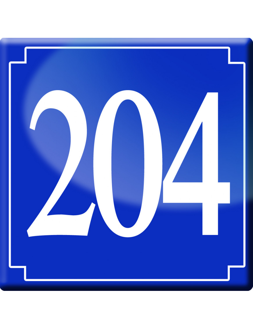 numéroderue204 - classique 10x10cm - Sticker/autocollant numéroderue204 - classique 10x10cm - Sticker/autocollant