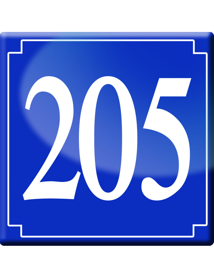 numéroderue205 - classique 10x10cm - Sticker/autocollant numéroderue205 - classique 10x10cm - Sticker/autocollant