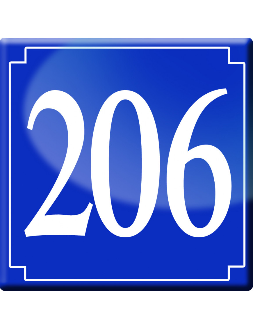 numéroderue206 - classique 10x10cm - Sticker/autocollant numéroderue206 - classique 10x10cm - Sticker/autocollant