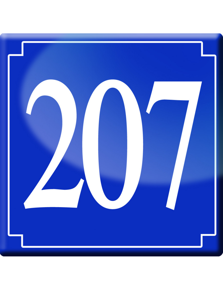 numéroderue207 - classique 10x10cm - Sticker/autocollant numéroderue207 - classique 10x10cm - Sticker/autocollant
