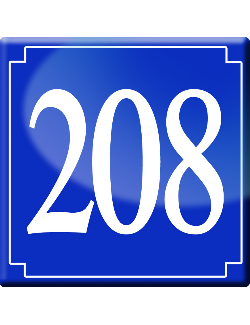 numéroderue208 - classique 10x10cm - Sticker/autocollant numéroderue208 - classique 10x10cm - Sticker/autocollant