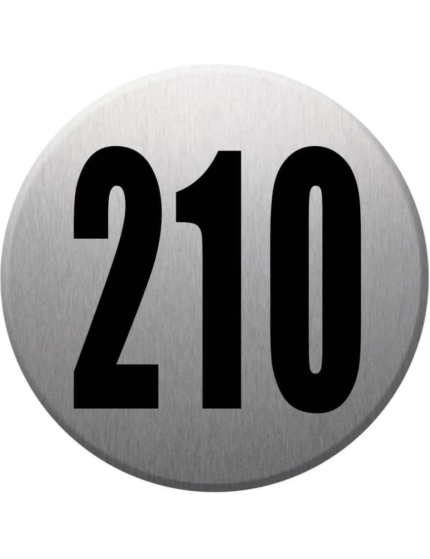 numéroderue210 - gris brossé 10x10cm - Sticker/autocollant numéroderue210 - gris brossé 10x10cm - Sticker/autocollant