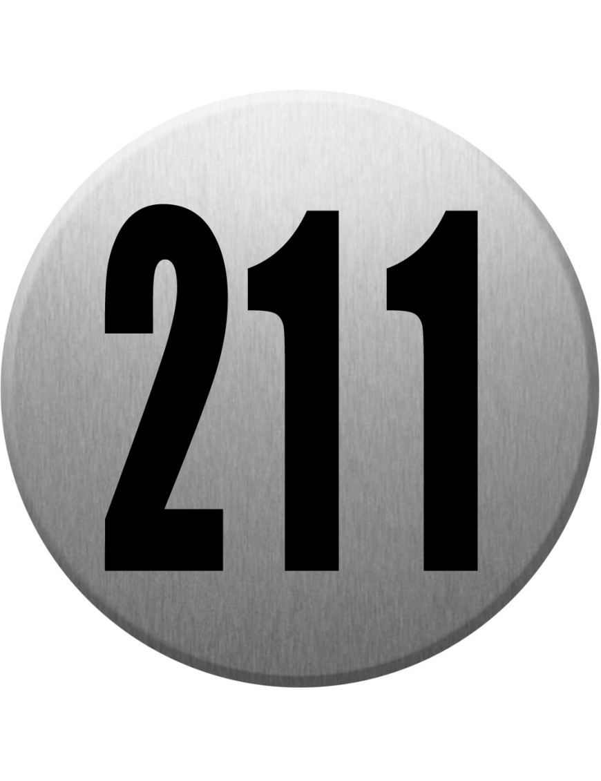 numéroderue211 - gris brossé 10x10cm - Sticker/autocollant numéroderue211 - gris brossé 10x10cm - Sticker/autocollant