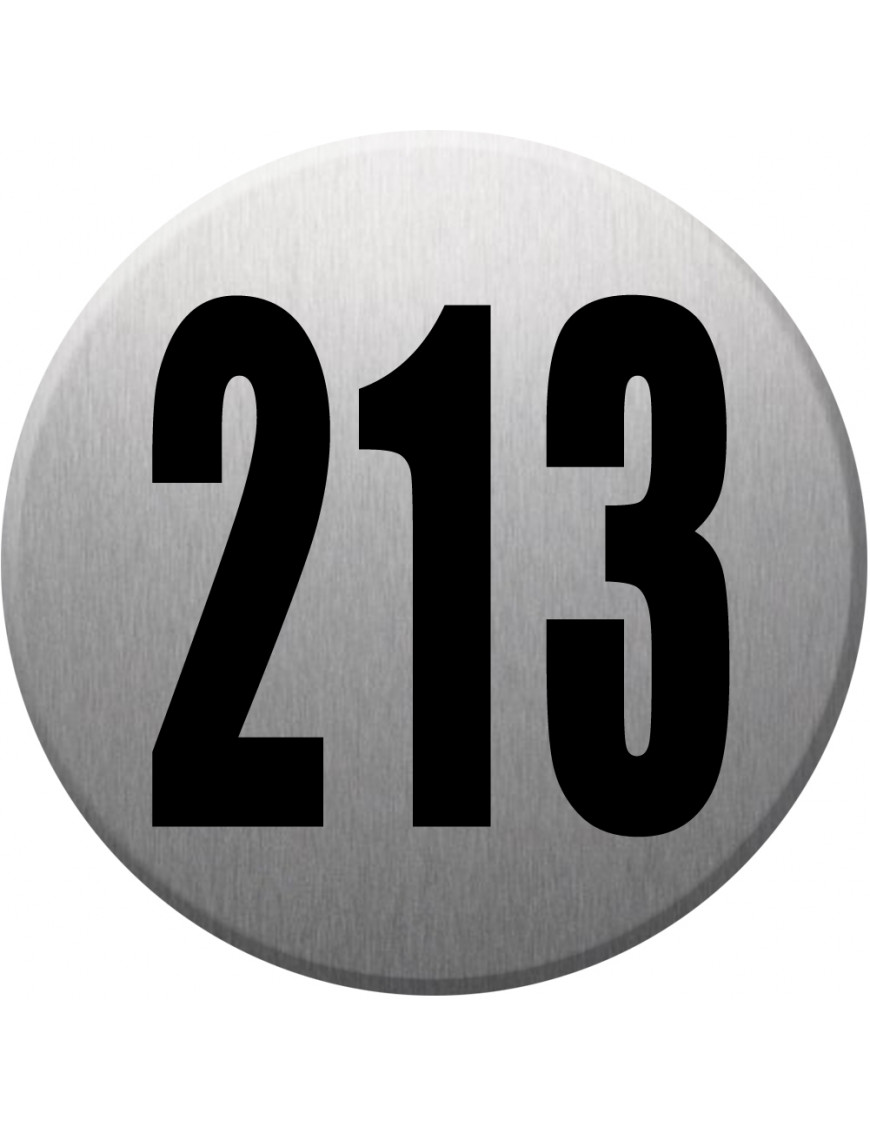 numéroderue213 - gris brossé 10x10cm - Sticker/autocollant numéroderue213 - gris brossé 10x10cm - Sticker/autocollant