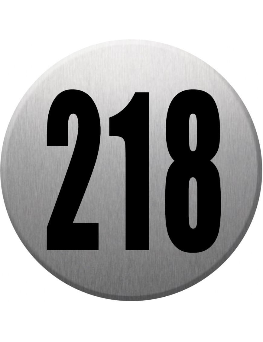 numéroderue218 - gris brossé 10x10cm - Sticker/autocollant numéroderue218 - gris brossé 10x10cm - Sticker/autocollant
