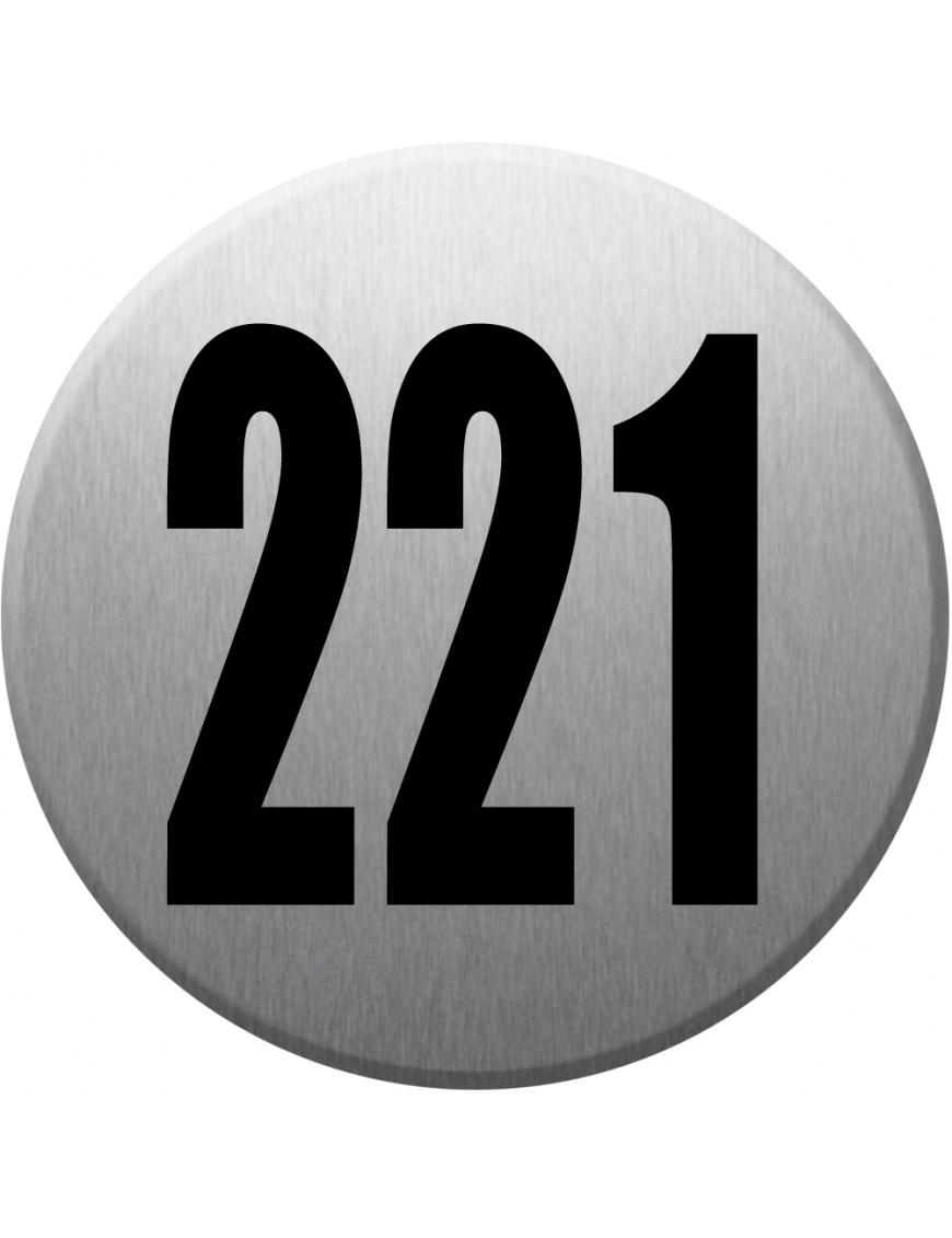 numéroderue221 - gris brossé 10x10cm - Sticker/autocollant numéroderue221 - gris brossé 10x10cm - Sticker/autocollant