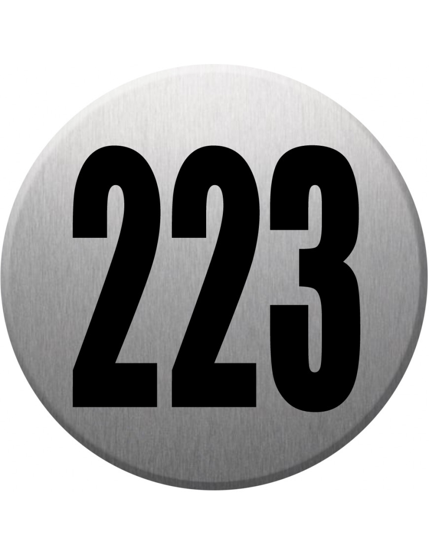 numéroderue223 - gris brossé 10x10cm - Sticker/autocollant numéroderue223 - gris brossé 10x10cm - Sticker/autocollant