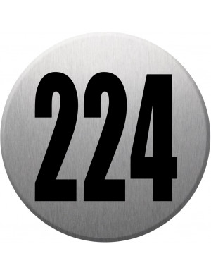 numéroderue224 - gris brossé 10x10cm - Sticker/autocollant