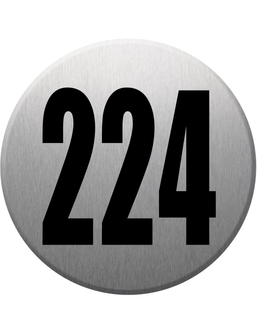 numéroderue224 - gris brossé 10x10cm - Sticker/autocollant numéroderue224 - gris brossé 10x10cm - Sticker/autocollant