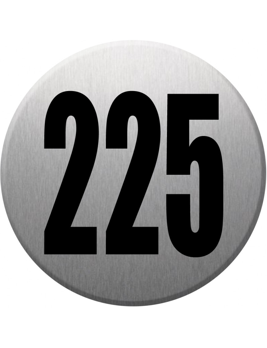 numéroderue225 - gris brossé 10x10cm - Sticker/autocollant numéroderue225 - gris brossé 10x10cm - Sticker/autocollant
