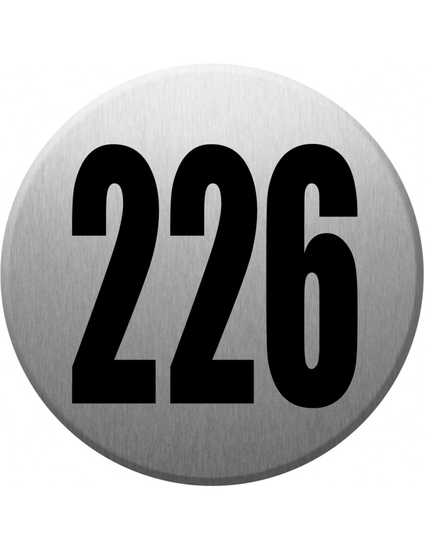 numéroderue226 - gris brossé 10x10cm - Sticker/autocollant numéroderue226 - gris brossé 10x10cm - Sticker/autocollant