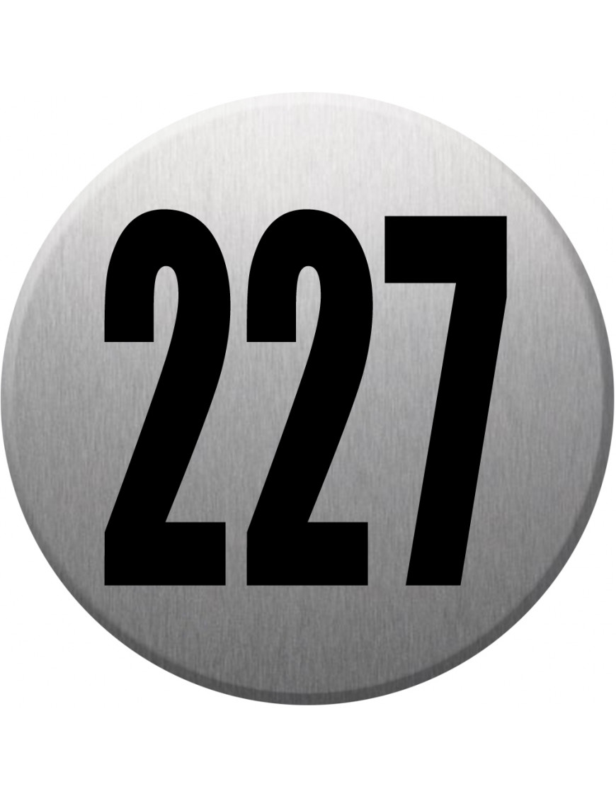 numéroderue227 - gris brossé 10x10cm - Sticker/autocollant numéroderue227 - gris brossé 10x10cm - Sticker/autocollant