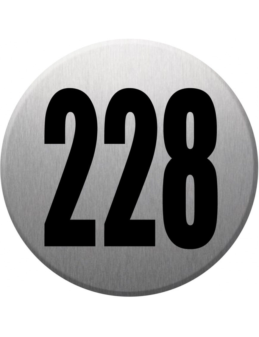 numéroderue228 - gris brossé 10x10cm - Sticker/autocollant numéroderue228 - gris brossé 10x10cm - Sticker/autocollant