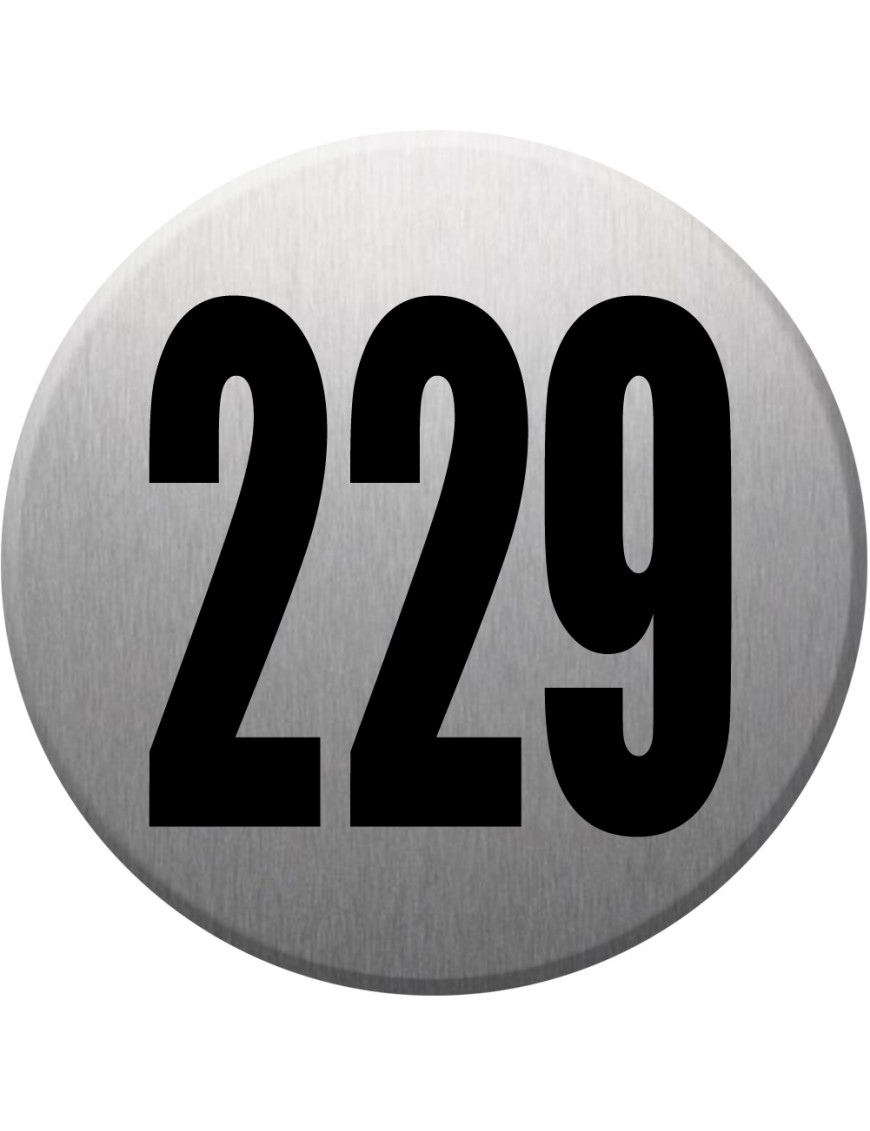 numéroderue229 - gris brossé 10x10cm - Sticker/autocollant numéroderue229 - gris brossé 10x10cm - Sticker/autocollant