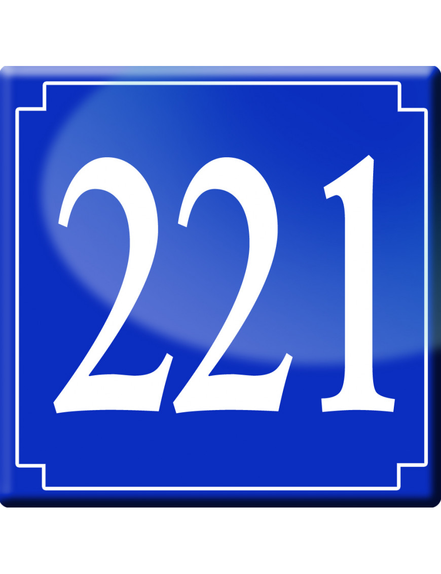 numéroderue221 - classique 10x10cm - Sticker/autocollant numéroderue221 - classique 10x10cm - Sticker/autocollant