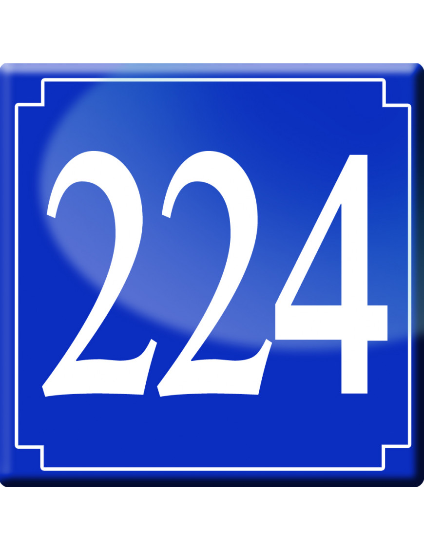 numéroderue224 - classique 10x10cm - Sticker/autocollant numéroderue224 - classique 10x10cm - Sticker/autocollant