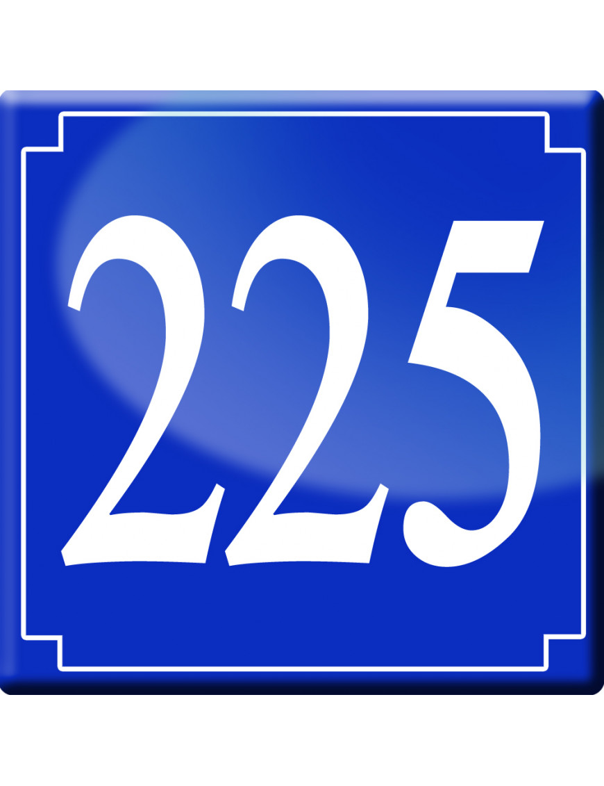 numéroderue225 - classique 10x10cm - Sticker/autocollant numéroderue225 - classique 10x10cm - Sticker/autocollant