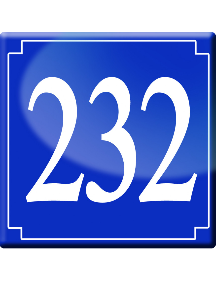 numéroderue232 - classique 10x10cm - Sticker/autocollant numéroderue232 - classique 10x10cm - Sticker/autocollant