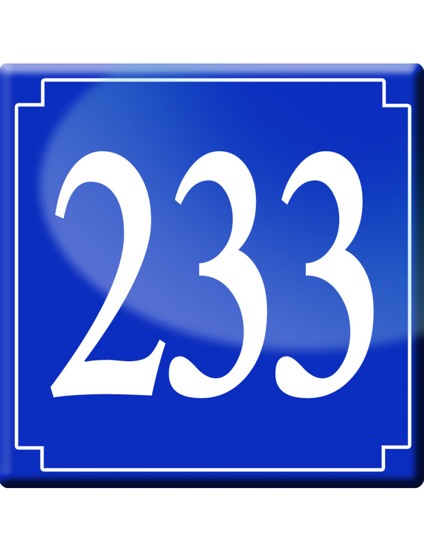 numéroderue233 - classique 10x10cm - Sticker/autocollant numéroderue233 - classique 10x10cm - Sticker/autocollant