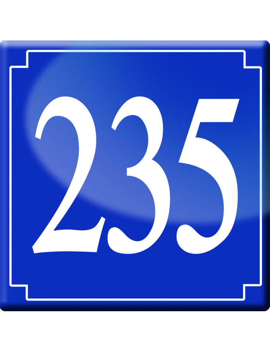 numéroderue235 - classique 10x10cm - Sticker/autocollant numéroderue235 - classique 10x10cm - Sticker/autocollant