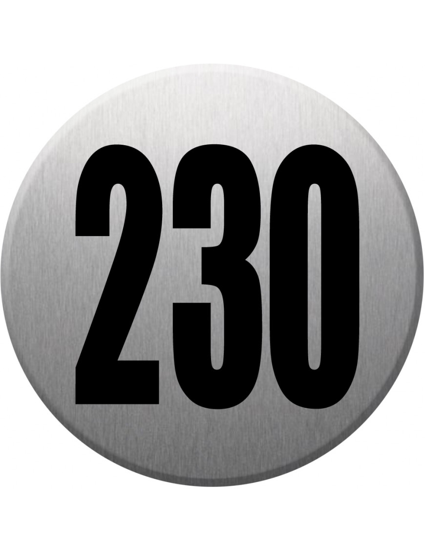 numéroderue230 - gris brossé 10x10cm - Sticker/autocollant numéroderue230 - gris brossé 10x10cm - Sticker/autocollant