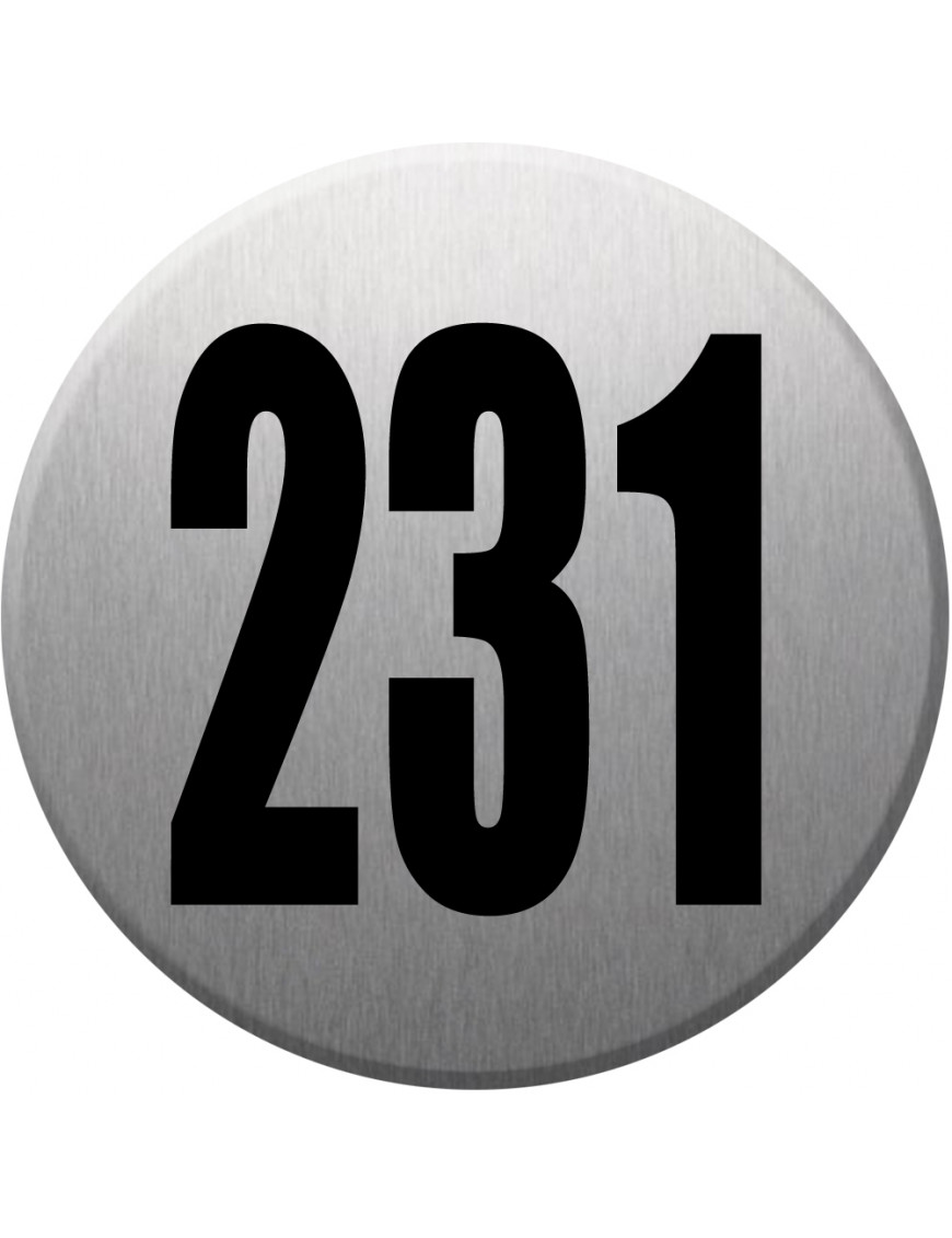 numéroderue231 - gris brossé 10x10cm - Sticker/autocollant numéroderue231 - gris brossé 10x10cm - Sticker/autocollant