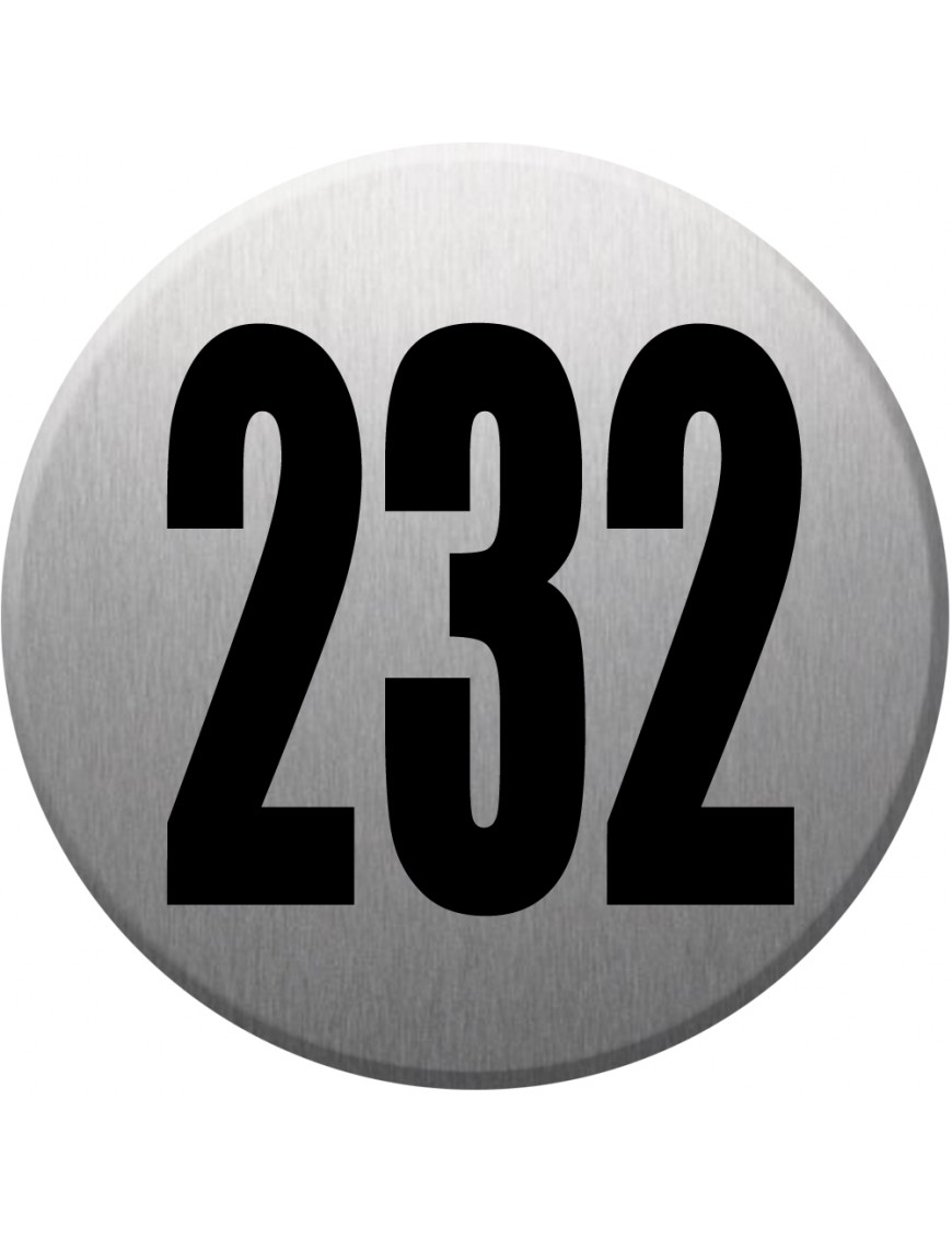 numéroderue232 - gris brossé 10x10cm - Sticker/autocollant numéroderue232 - gris brossé 10x10cm - Sticker/autocollant