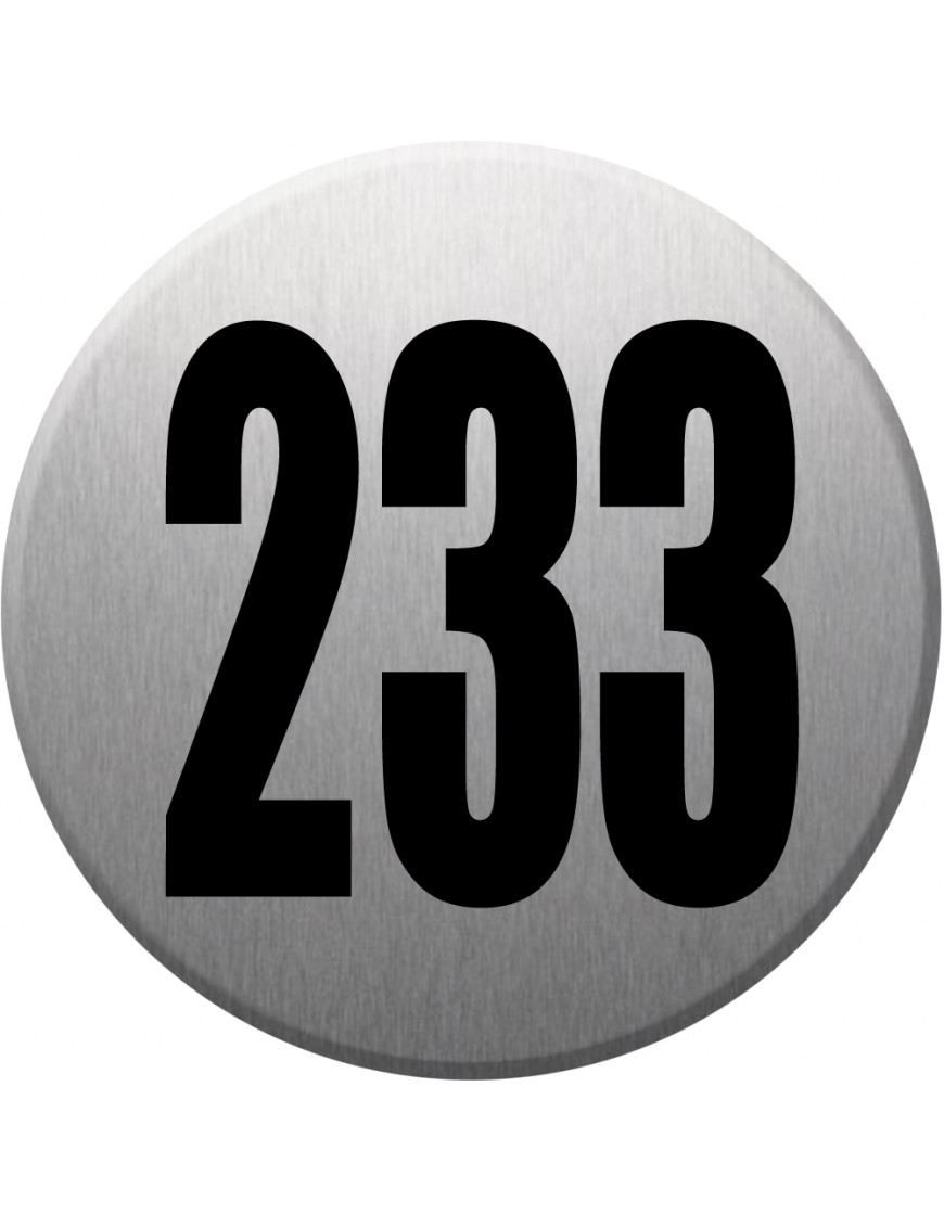 numéroderue233 - gris brossé 10x10cm - Sticker/autocollant numéroderue233 - gris brossé 10x10cm - Sticker/autocollant