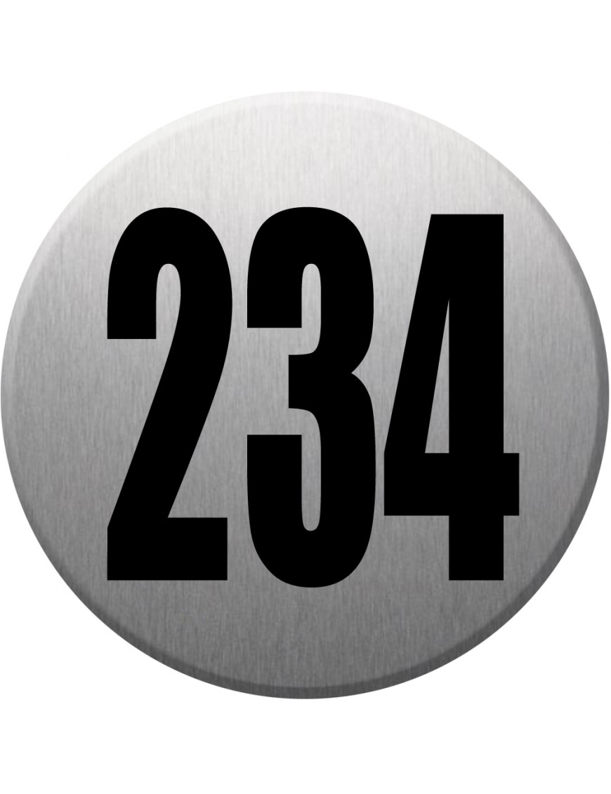 numéroderue234 - gris brossé 10x10cm - Sticker/autocollant numéroderue234 - gris brossé 10x10cm - Sticker/autocollant