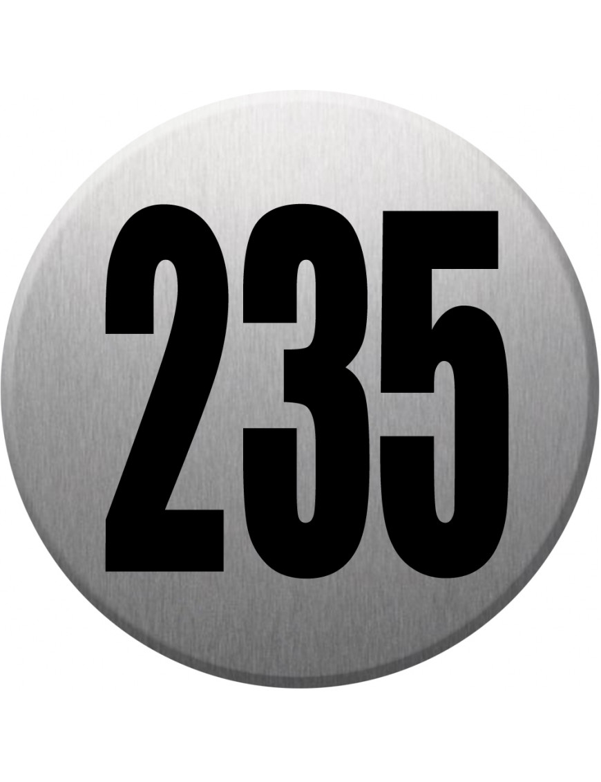 numéroderue235 - gris brossé 10x10cm - Sticker/autocollant numéroderue235 - gris brossé 10x10cm - Sticker/autocollant