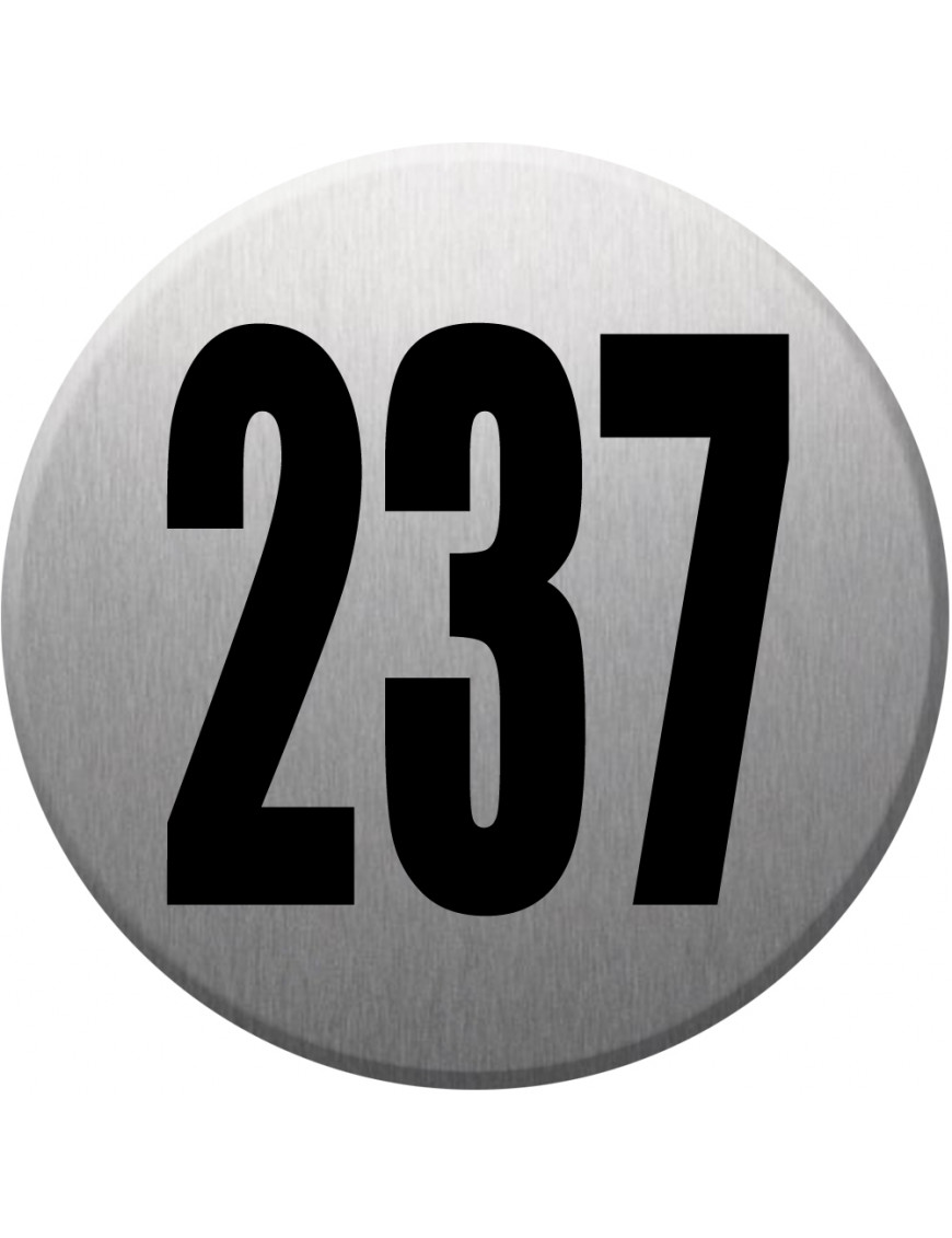 numéroderue237 - gris brossé 10x10cm - Sticker/autocollant numéroderue237 - gris brossé 10x10cm - Sticker/autocollant