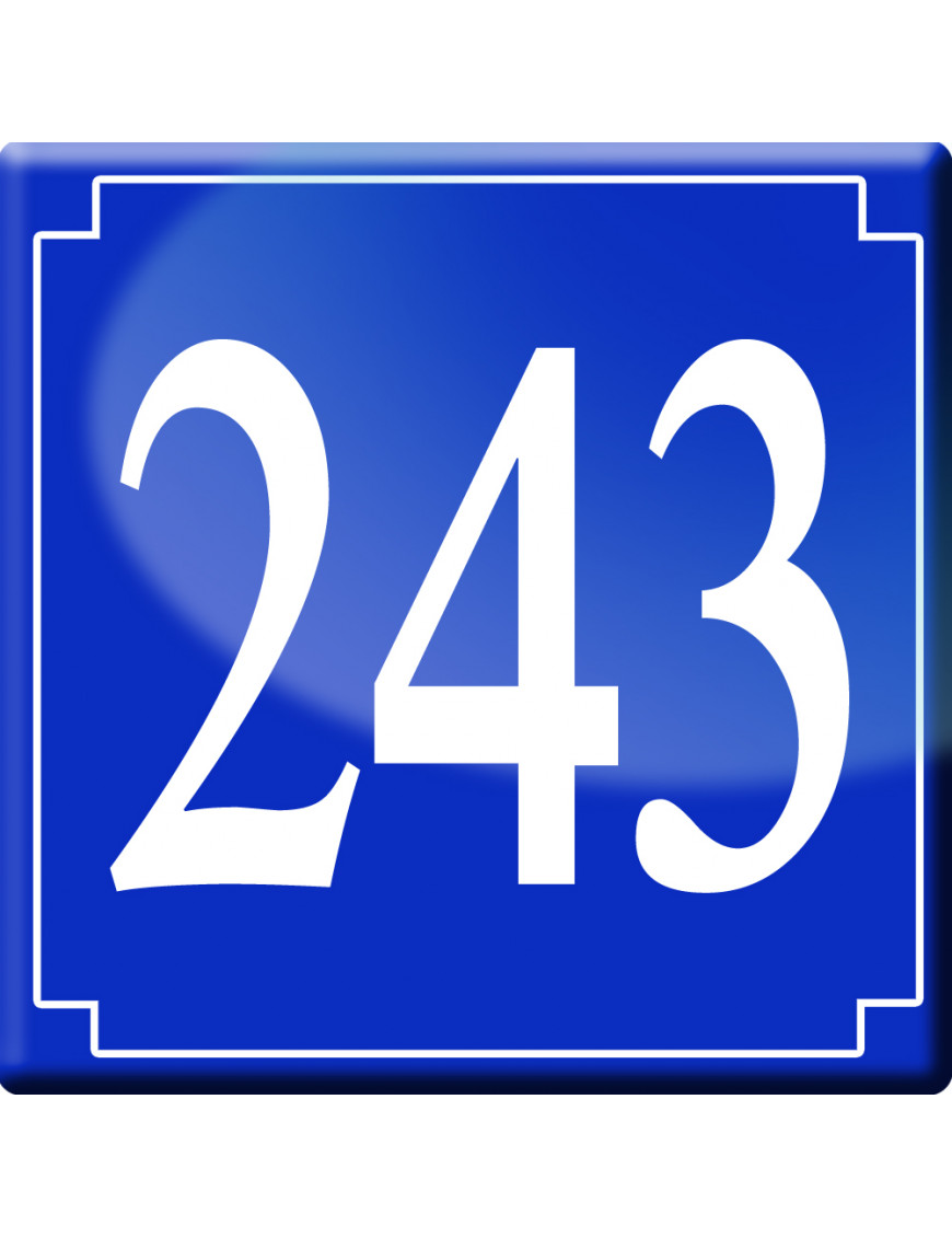 numéroderue243 - classique 10x10cm - Sticker/autocollant numéroderue243 - classique 10x10cm - Sticker/autocollant