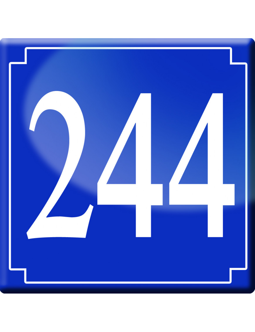 numéroderue244 - classique 10x10cm - Sticker/autocollant numéroderue244 - classique 10x10cm - Sticker/autocollant