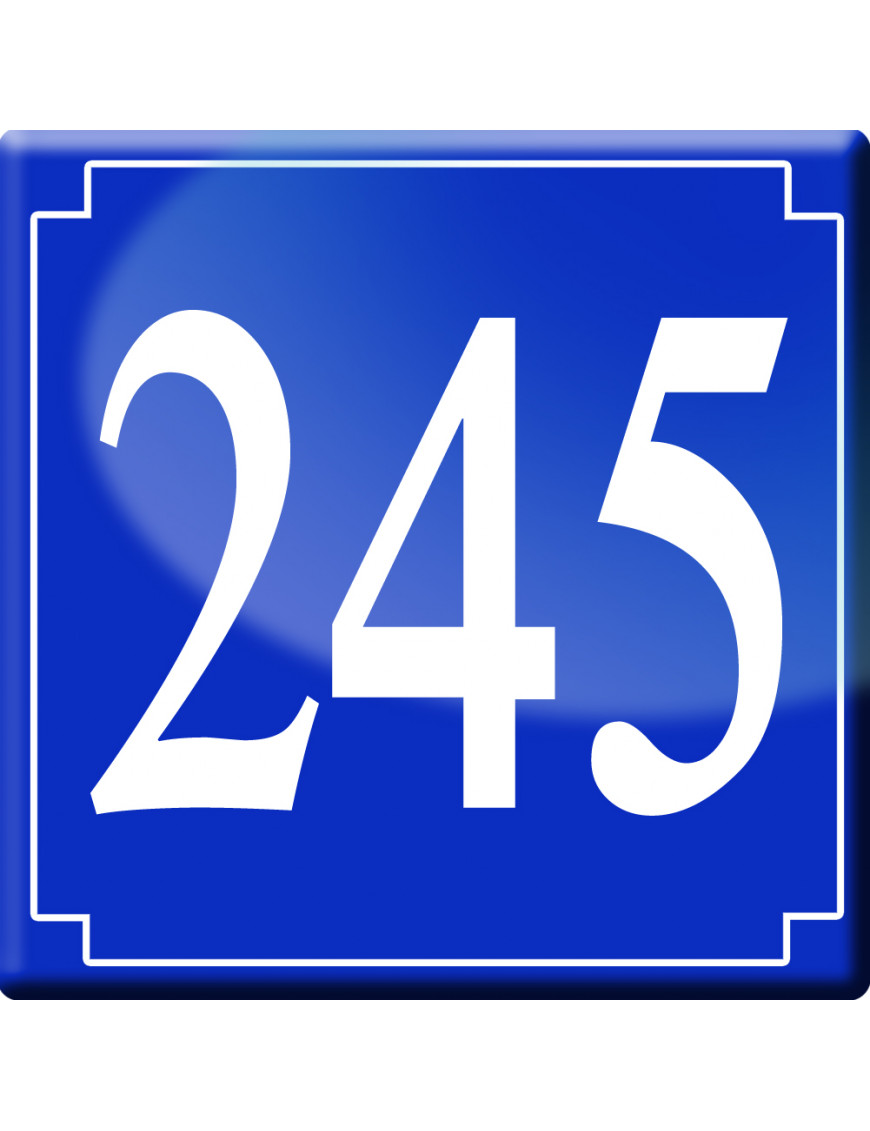 numéroderue245 - classique 10x10cm - Sticker/autocollant numéroderue245 - classique 10x10cm - Sticker/autocollant