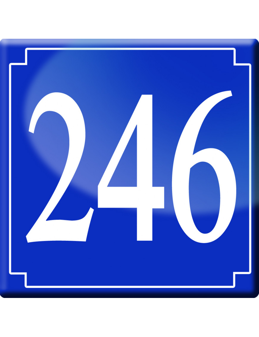numéroderue246 - classique 10x10cm - Sticker/autocollant numéroderue246 - classique 10x10cm - Sticker/autocollant