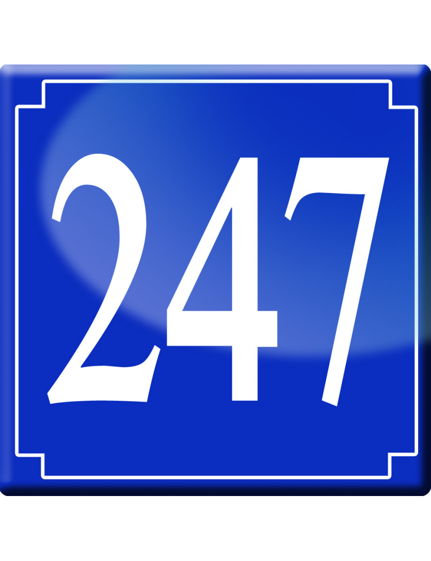 numéroderue247 - classique 10x10cm - Sticker/autocollant numéroderue247 - classique 10x10cm - Sticker/autocollant