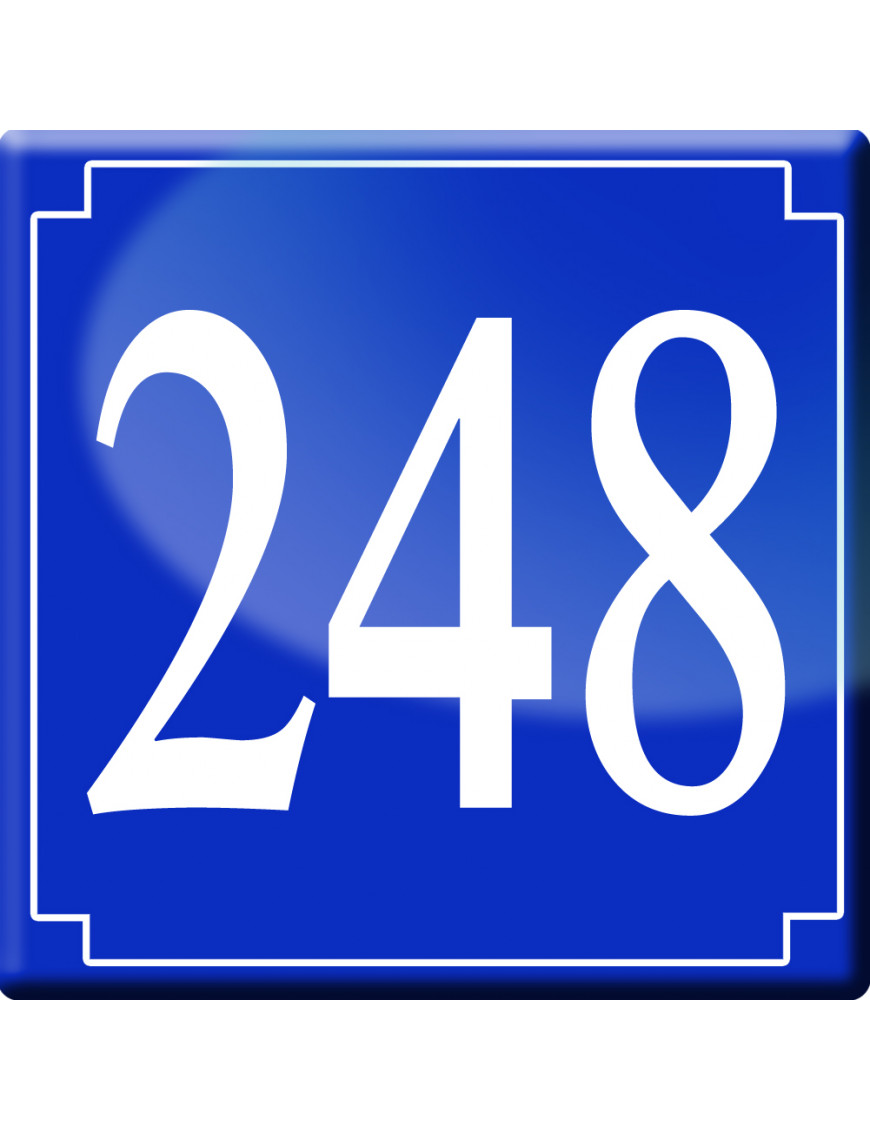 numéroderue248 - classique 10x10cm - Sticker/autocollant numéroderue248 - classique 10x10cm - Sticker/autocollant