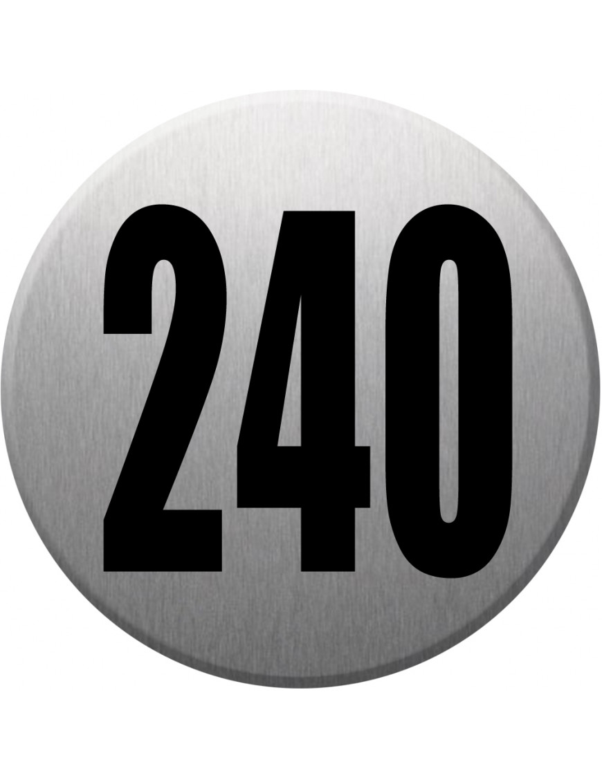 numéroderue240 - gris brossé 10x10cm - Sticker/autocollant numéroderue240 - gris brossé 10x10cm - Sticker/autocollant