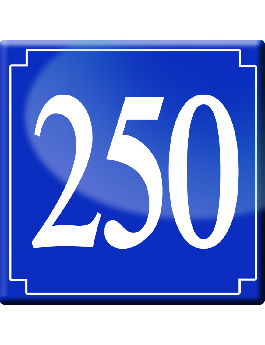 numéroderue250 - classique 10x10cm - Sticker/autocollant numéroderue250 - classique 10x10cm - Sticker/autocollant