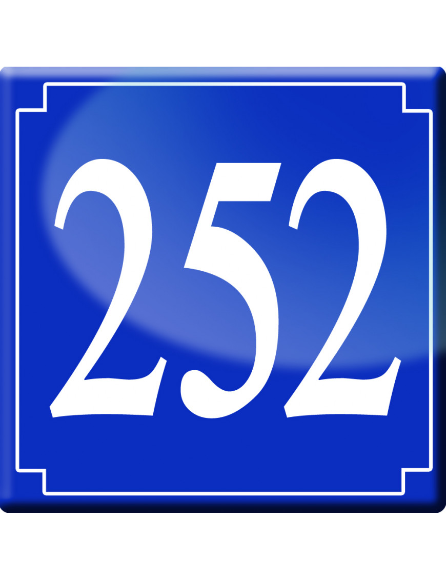 numéroderue252 - classique 10x10cm - Sticker/autocollant numéroderue252 - classique 10x10cm - Sticker/autocollant