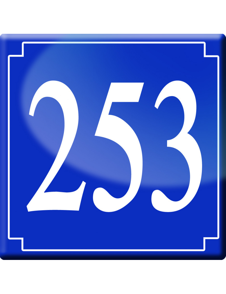 numéroderue253 - classique 10x10cm - Sticker/autocollant numéroderue253 - classique 10x10cm - Sticker/autocollant