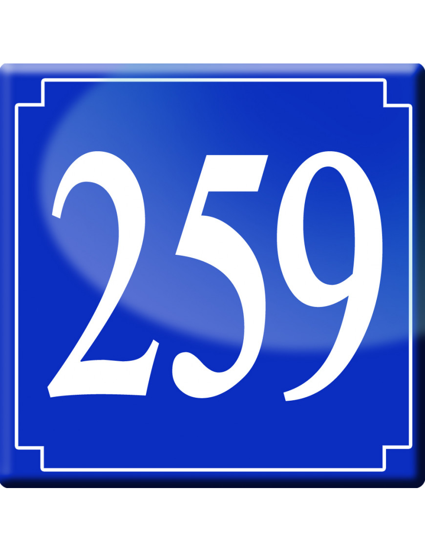 numéroderue259 - classique 10x10cm - Sticker/autocollant numéroderue259 - classique 10x10cm - Sticker/autocollant