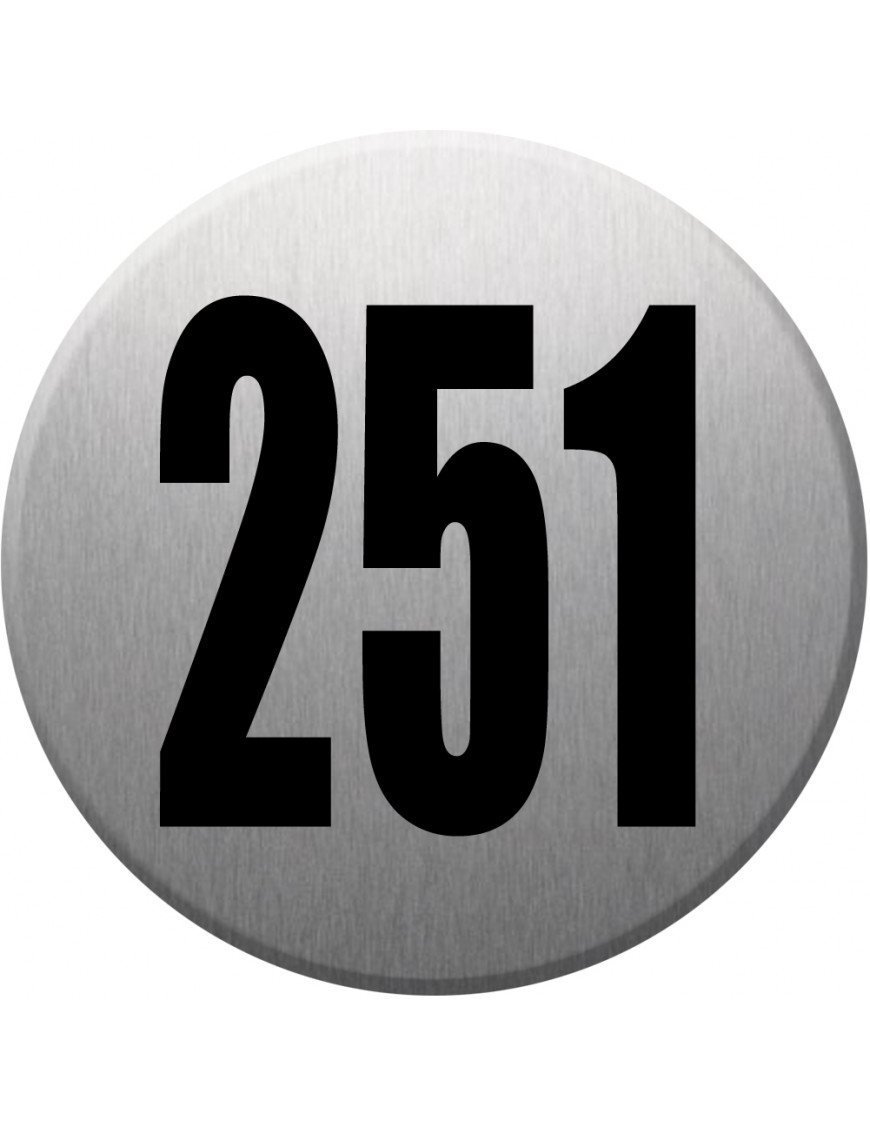 numéroderue251 - gris brossé 10x10cm - Sticker/autocollant numéroderue251 - gris brossé 10x10cm - Sticker/autocollant