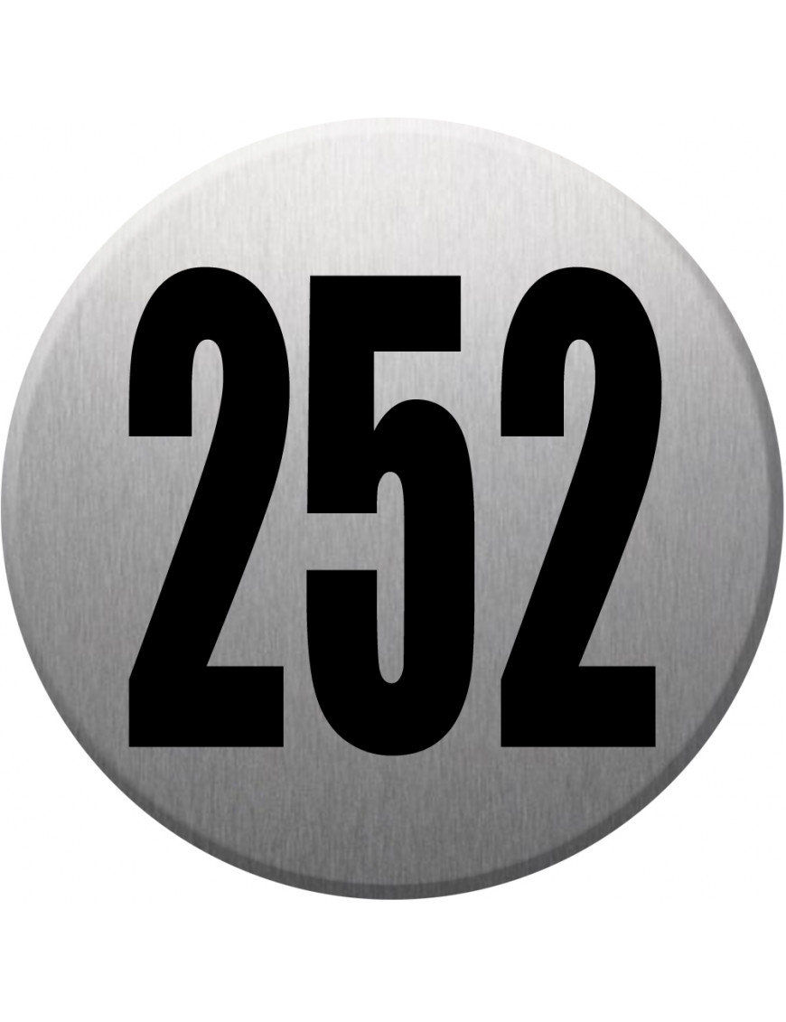 numéroderue252 - gris brossé 10x10cm - Sticker/autocollant numéroderue252 - gris brossé 10x10cm - Sticker/autocollant