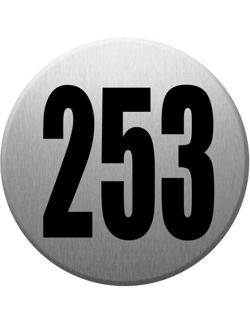 numéroderue253 - gris brossé 10x10cm - Sticker/autocollant numéroderue253 - gris brossé 10x10cm - Sticker/autocollant
