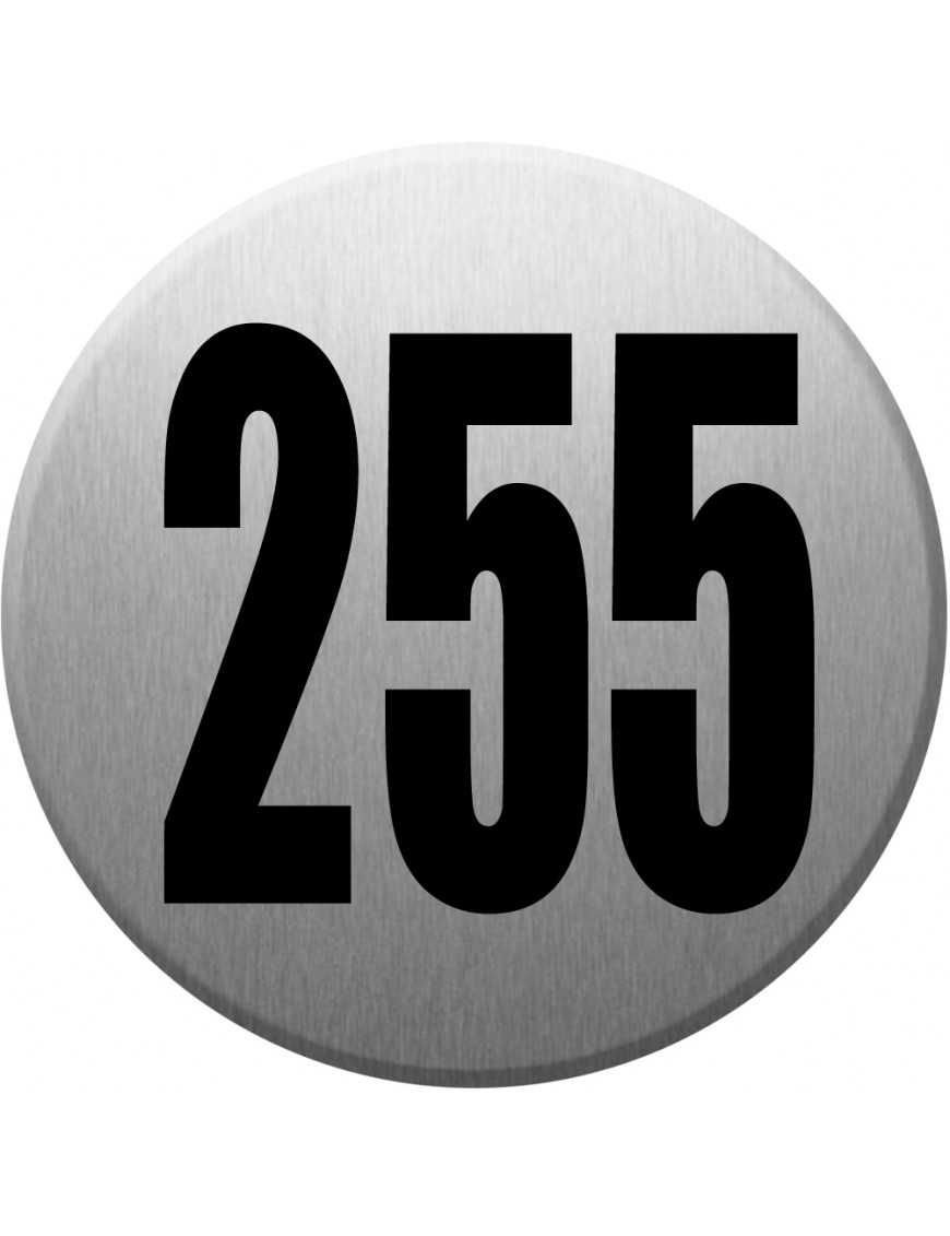 numéroderue255 - gris brossé 10x10cm - Sticker/autocollant numéroderue255 - gris brossé 10x10cm - Sticker/autocollant