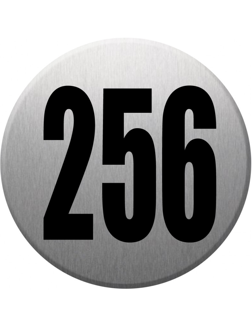 numéroderue256 - gris brossé 10x10cm - Sticker/autocollant numéroderue256 - gris brossé 10x10cm - Sticker/autocollant