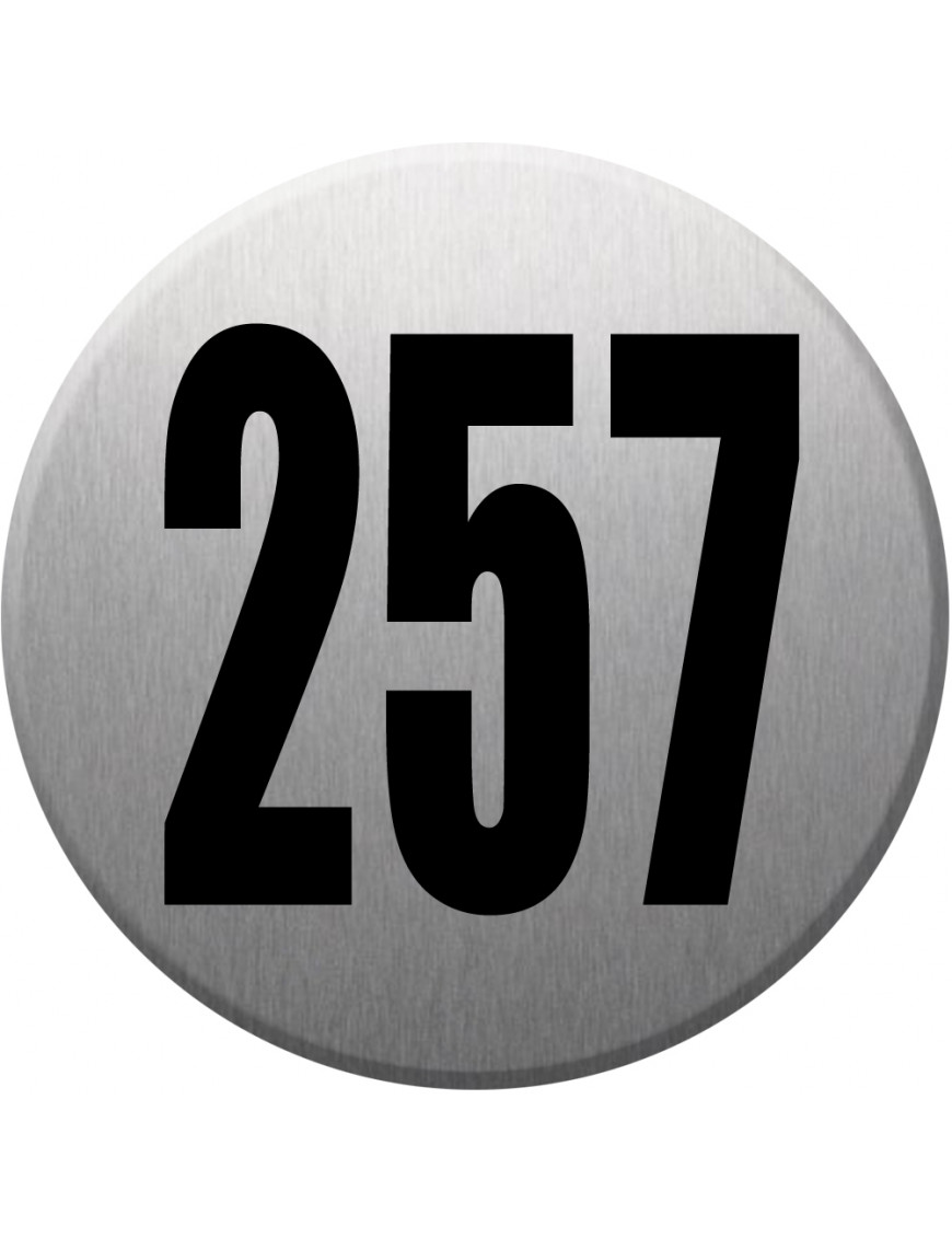 numéroderue257 - gris brossé 10x10cm - Sticker/autocollant numéroderue257 - gris brossé 10x10cm - Sticker/autocollant