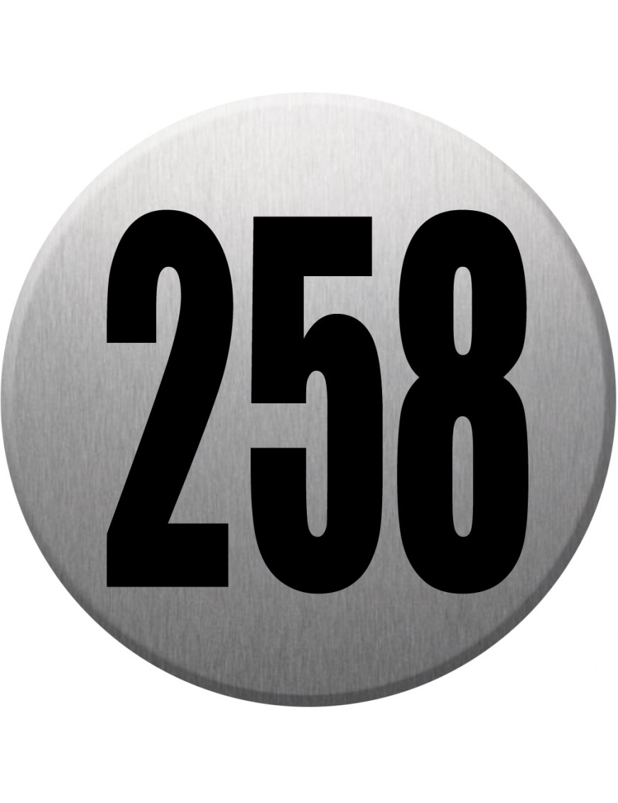numéroderue258 - gris brossé 10x10cm - Sticker/autocollant numéroderue258 - gris brossé 10x10cm - Sticker/autocollant