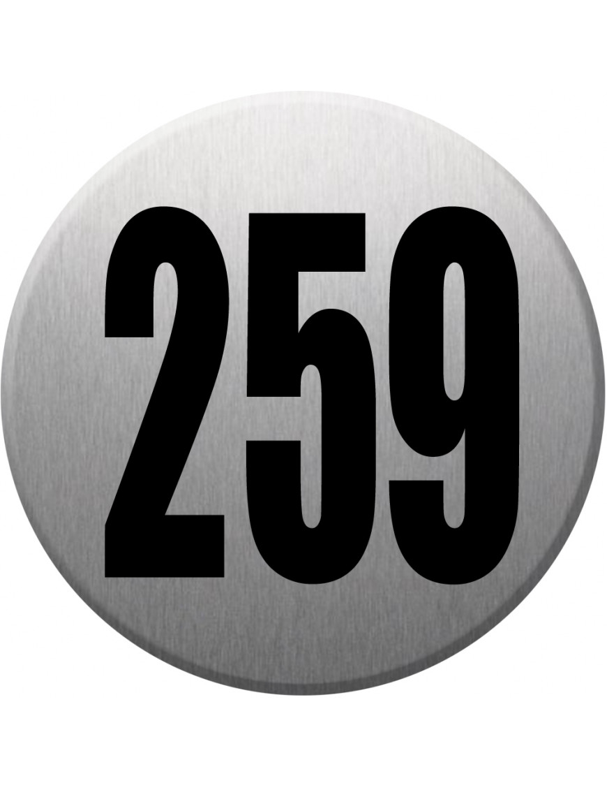 numéroderue259 - gris brossé 10x10cm - Sticker/autocollant numéroderue259 - gris brossé 10x10cm - Sticker/autocollant